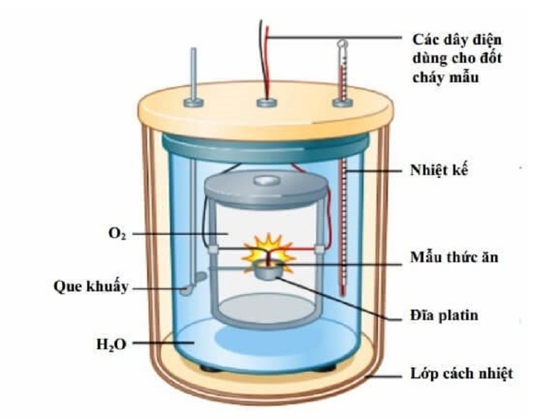 Cấu tạo của nhiệt lượng kế 